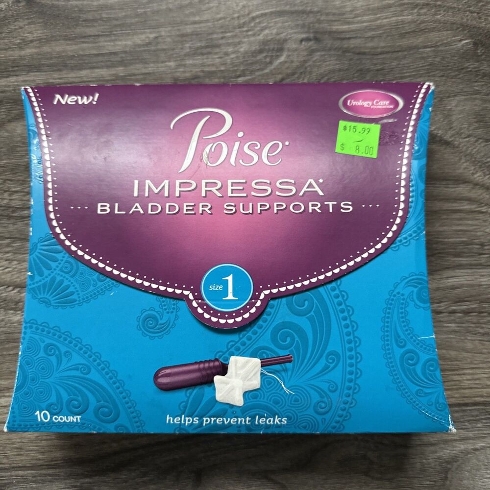 Size 1 Poise Impressa Bladder Supports Factory Sealed 2018